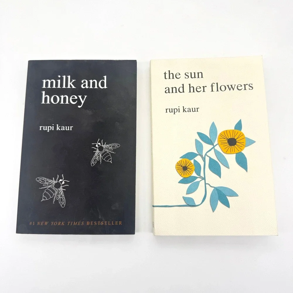 Rupi Kaur Poetry Book Lot Milk and Honey & The Sun and Her Flowers Paperback Lot